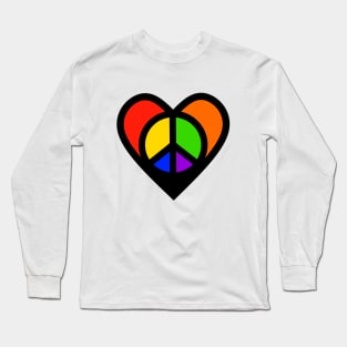 LOVE And Peace Activist Pride Design Long Sleeve T-Shirt